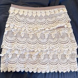 Ivory crochet skirt